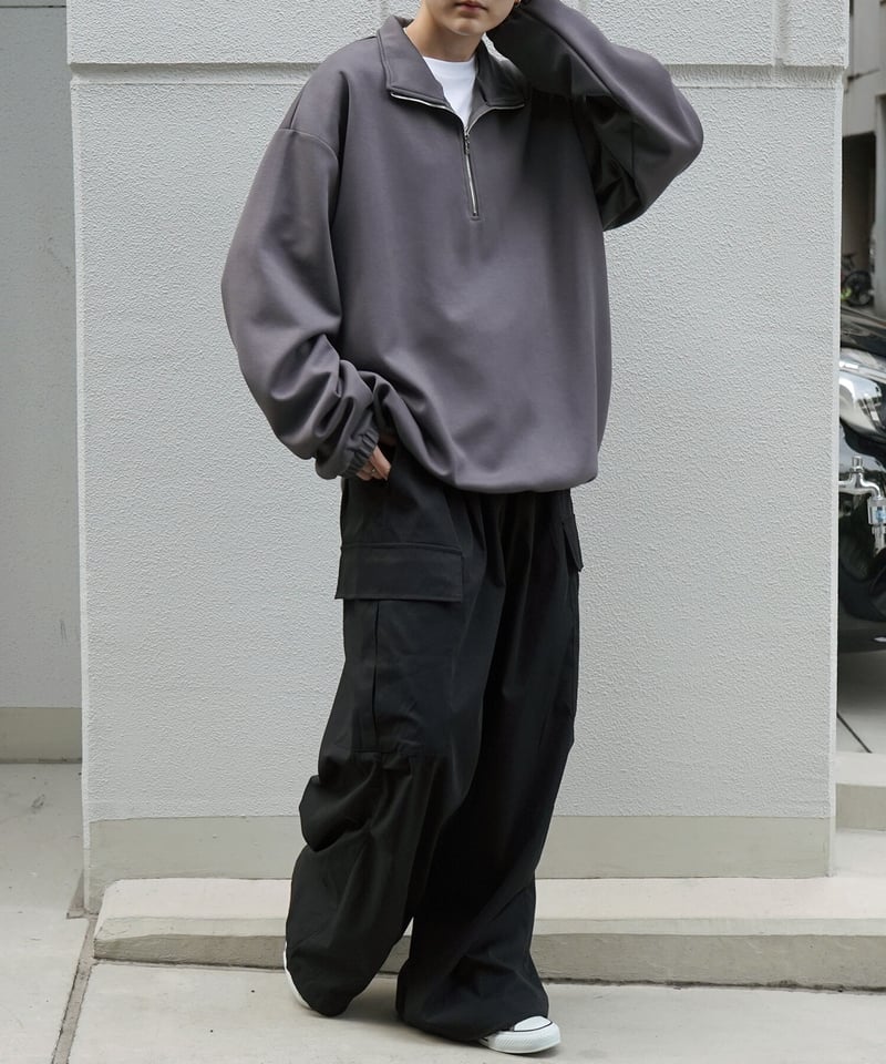 LEFLAH ハーフジップスウェット KENTA着用 脂っこい