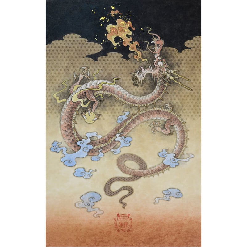 玉井伸弥　８０号　威風堂々 春の院展出品作！　仁王像大迫力最高傑作　日本画 玉井伸弥 80号 威風堂々 春の院展出品作！ 仁王像大迫力最高