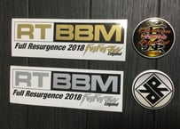送料無料　缶バッチ「最強の改造マシン伝「RR」➕バリマシステッカー2枚