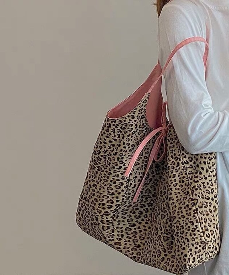 予約】レオパード×ピンク トートバッグ | Kismetshop