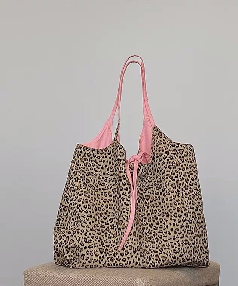 予約】レオパード×ピンク トートバッグ | Kismetshop