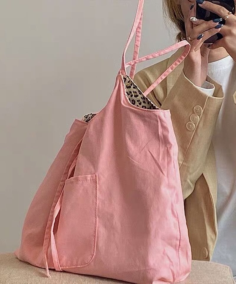 予約】レオパード×ピンク トートバッグ | Kismetshop