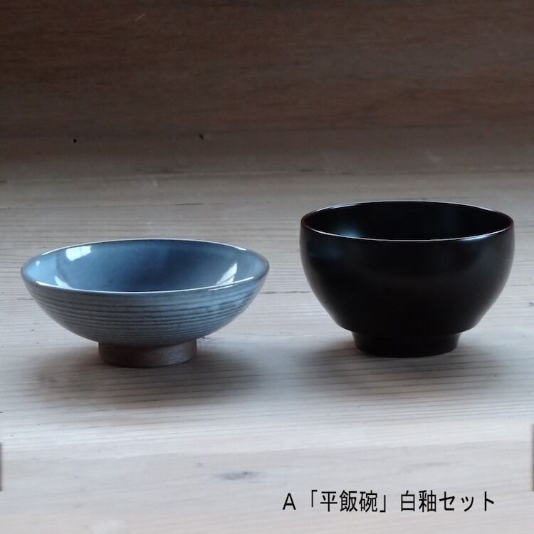 作家物漆塗天然木製小椀2つ