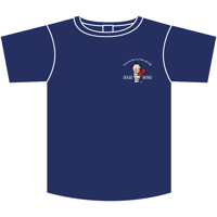 Solid Bond T-Shirt Design-3 Navy & White