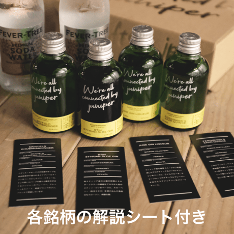 魅惑のジンリキュール、4銘柄飲み比べセット