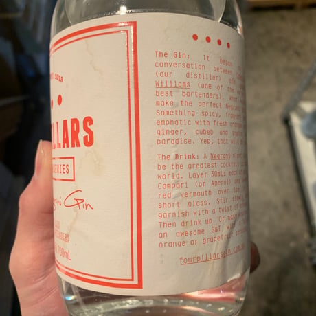 FOUR PILLARS SPICED NEGRONI GIN 【※ラベル破れ・汚れあり】