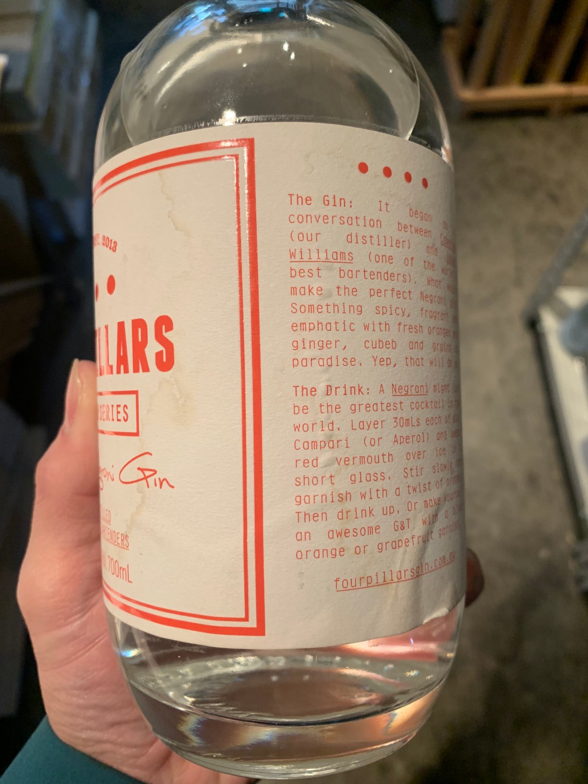 FOUR PILLARS SPICED NEGRONI GIN 【※ラベル破れ・汚れあり】 |
