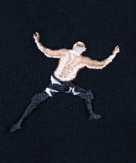 武藤敬司「LOVEポーズ」刺繍ポロシャツ（黒）