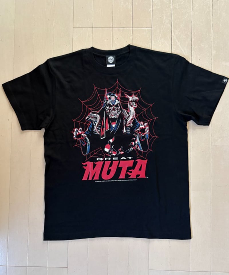 【値下げ中】グレートムタ　Tシャツ　頭巾ver グレート・ムタ「1996頭巾ver.」イラストTシャツ | KEIJI MUTO OFFICI