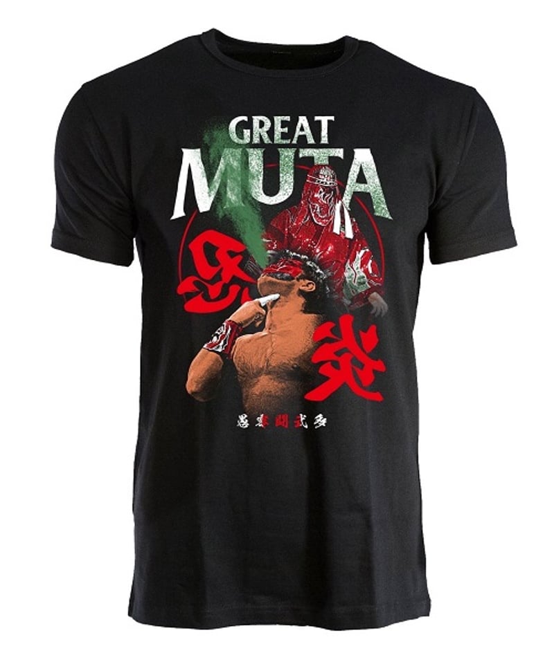 新品未使用品グレートムタ、蝶野　Tシャツ　グレートムタ闘魂タオル　セット グレート・ムタ「毒霧」Tシャツ | KEIJI MUTO OFFICIAL SHOP