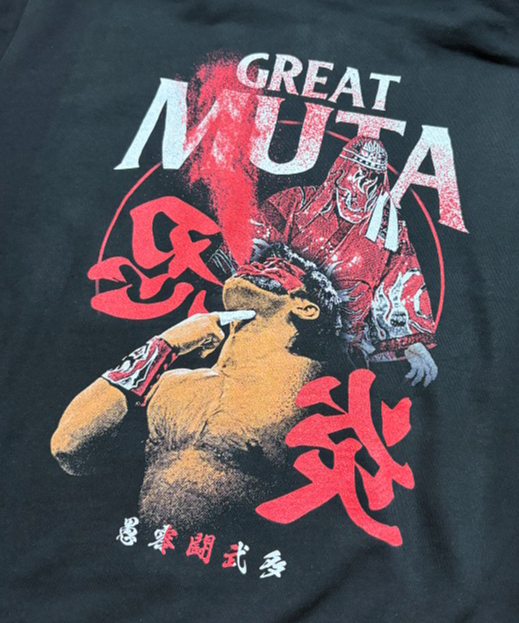 受注生産】グレート・ムタ「毒霧赤」ジップアップパーカー | KEIJI