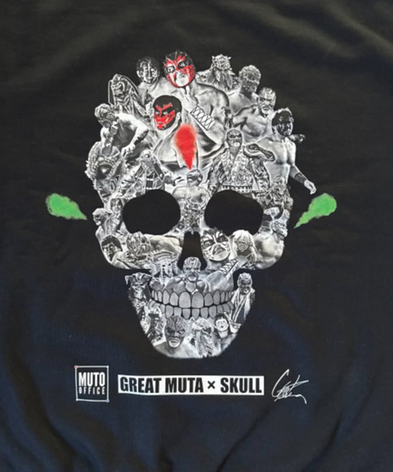 受注生産】グレート・ムタ「SKULL」トレーナー（黒） | KEIJI MUTO