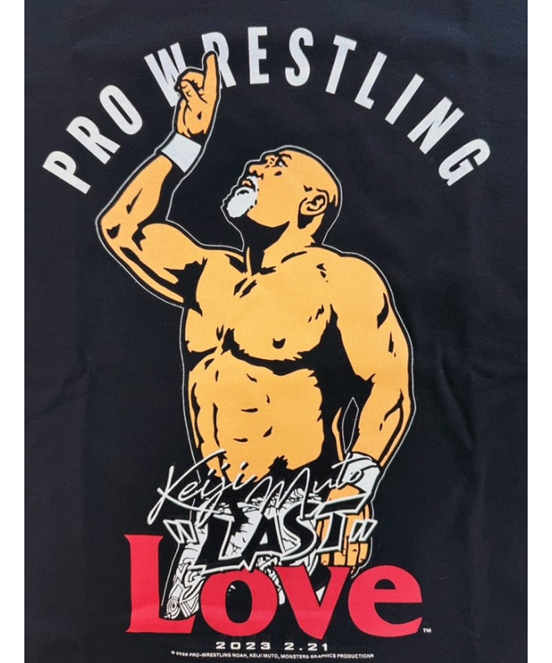 武藤敬司「LOVE」イラストTシャツ | KEIJI MUTO OFFICIAL SHOP