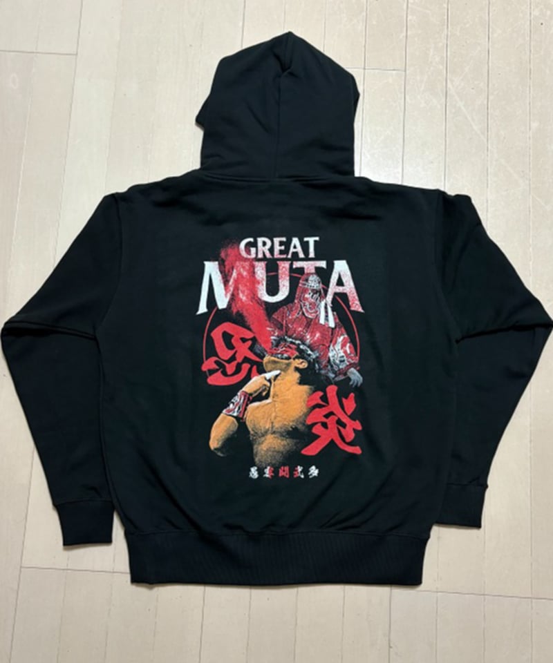 受注生産】グレート・ムタ「毒霧赤」ジップアップパーカー | KEIJI