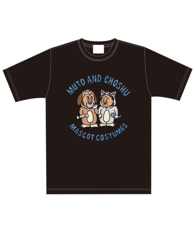 長州力×武藤敬司「MASCOT COSTUMES」Tシャツ(黒) | KEIJI MUTO 長州力×武藤敬司「MASCOT COSTUMES」Tシャツ(黒) | KEIJI MUTO