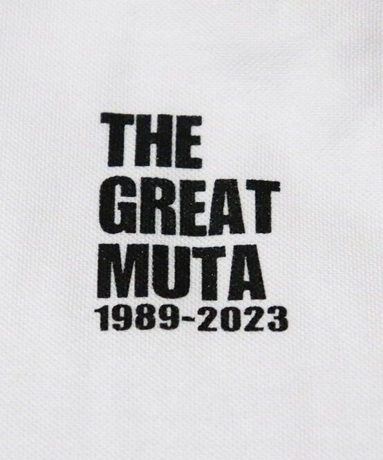 グレート・ムタ「赤ムタ」刺繍ポロシャツ（白） | KEIJI MUTO OFFICIAL