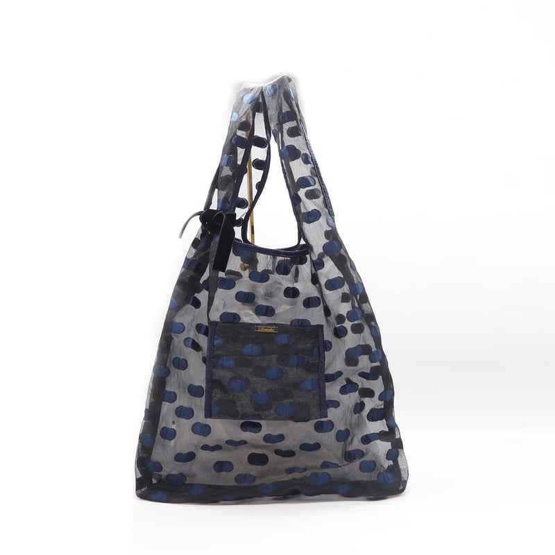 Demodee マーケットバック Demodee - マーケットバッグ - Dot market bag(S) WHITE × CAMEL