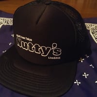 ナッティーズ ロゴ 黒メッシュキャップ（白文字）＋ステッカー