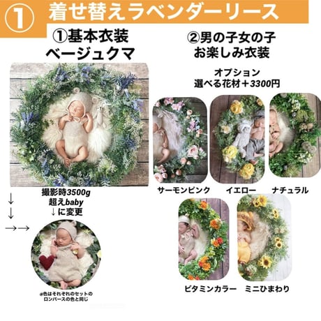 【ニューボーン】各撮影セット内容
