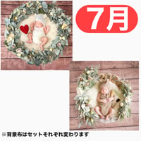 返送料別途負担【7月予定日の方事前予約枠】ナチュラルリーフリース＆ホワイトドライスワッグ〈NB〉