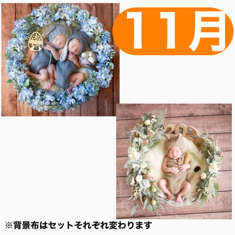 返送料別途負担【11月予定日の方事前予約枠】アンティークアジサイリース ＆2wayスワッグ〈NB〉