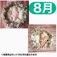 返送料別途負担【8月予定日の方事前予約枠】くすみパープルのリース＆2wayスワッグ〈NB〉