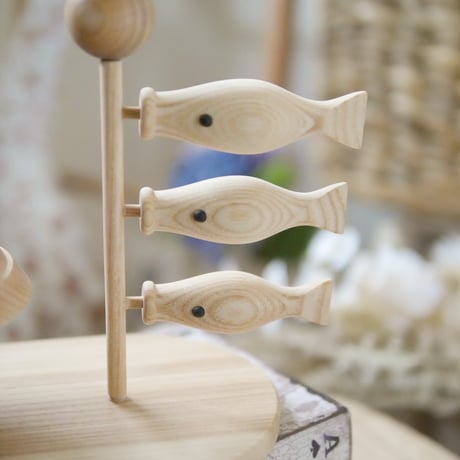 即納！13時まで当日発送〈節句販売商品〉Wooden KABUTO & KOINOBORI