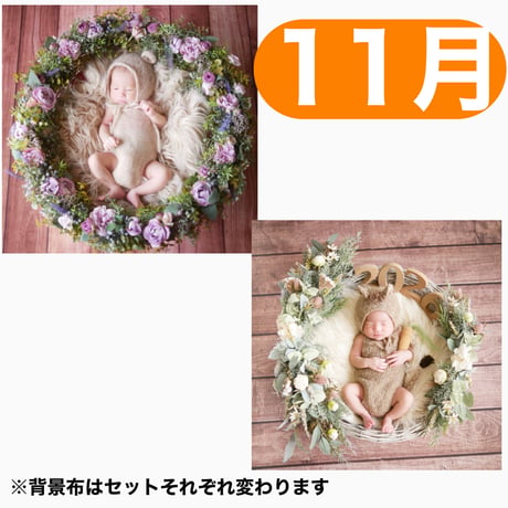 返送料別途負担【11月予定日の方事前予約枠】くすみパープルのリース＆2wayスワッグ〈NB〉