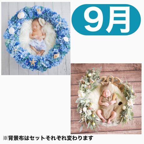 返送料別途負担【9月予定日の方事前予約枠】マーメイドリース&2wayスワッグ〈NB〉