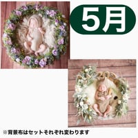 返送料別途負担【5月予定日の方事前予約枠】くすみパープルのリース＆2wayスワッグ〈NB〉