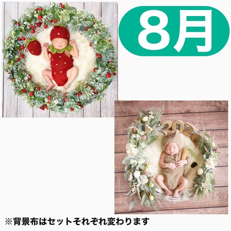 返送料別途負担【8月予定日の方事前予約枠】いちご衣装のいちごベリーリース＆2wayスワッグ〈NB〉