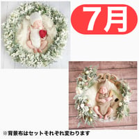 返送料別途負担【7月予定日の方事前予約枠】フランネルシャビーリース＆2wayスワッグ〈NB〉