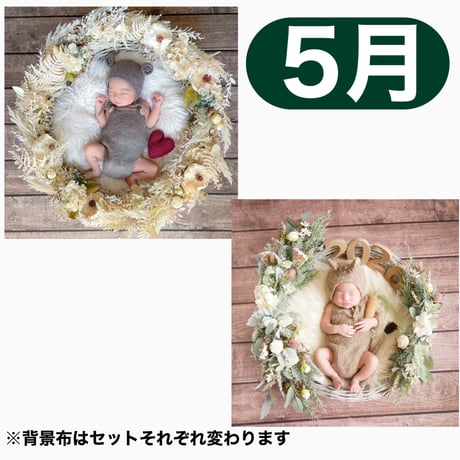 返送料別途負担【5月予定日の方事前予約枠】パームフラワーリース＆2wayスワッグ〈NB〉