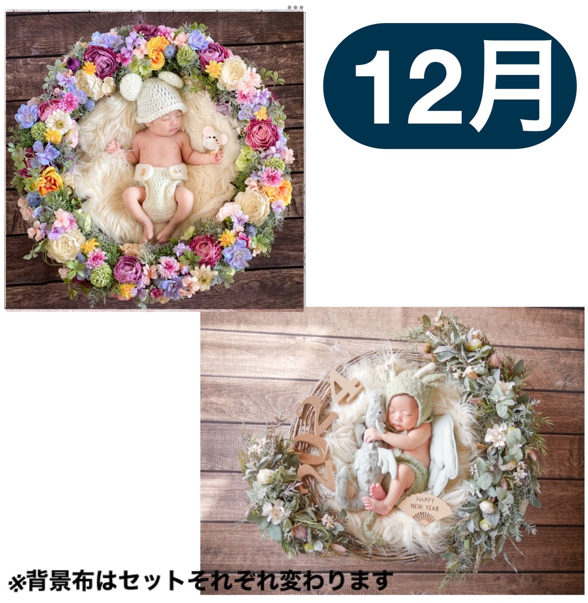 2泊3日レンタル】 ニューボーンフォトセット スワッグ リース 2泊3日レンタル】 ニューボーンフォトセット スワッグ リース