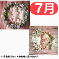 返送料別途負担【7月予定日の方事前予約枠】くすみパープルのリース＆2wayスワッグ〈NB〉