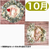 返送料別途負担【10月予定日の方事前予約枠】ナチュラルリーフリース＆ホワイトドライスワッグ〈NB〉