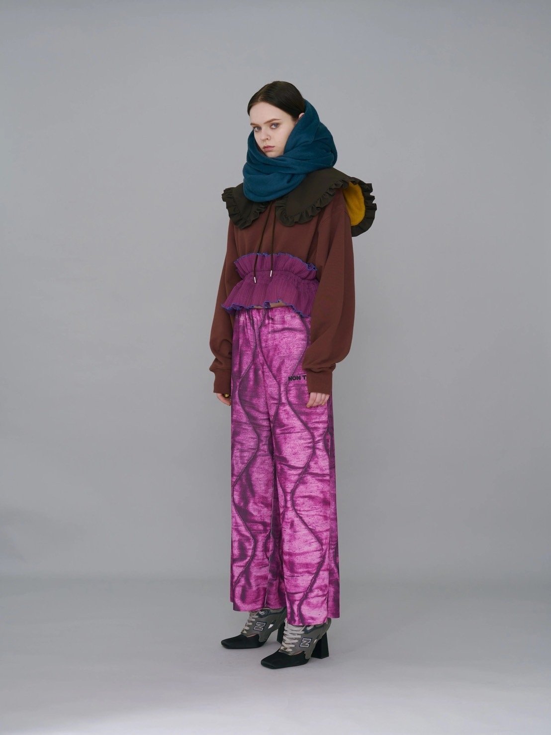 NONTOKYO 】PRINT RIB WIDE PANTS (QUILTING) | A