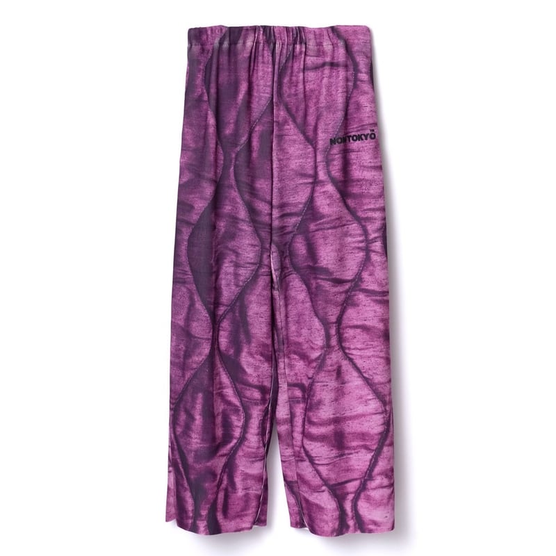 ノントーキョー non tokyo リブパンツ♡ NONTOKYO 】PRINT RIB WIDE PANTS (QUILTING) | A