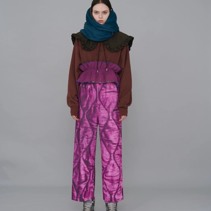 NONTOKYO 】PRINT RIB WIDE PANTS (QUILTING) | A