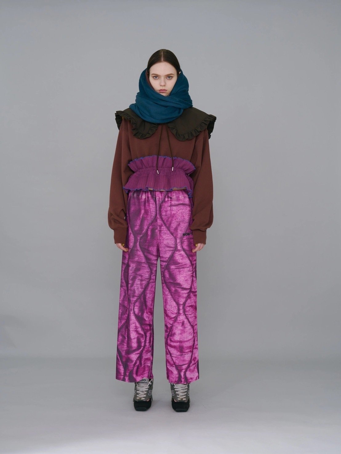 NONTOKYO 】PRINT RIB WIDE PANTS (QUILTING) | A