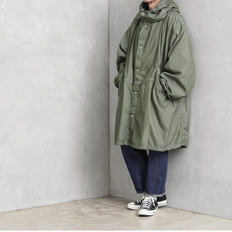 実物 新品 デッドストック 米軍 リメイク スノーカモ モッズコート 