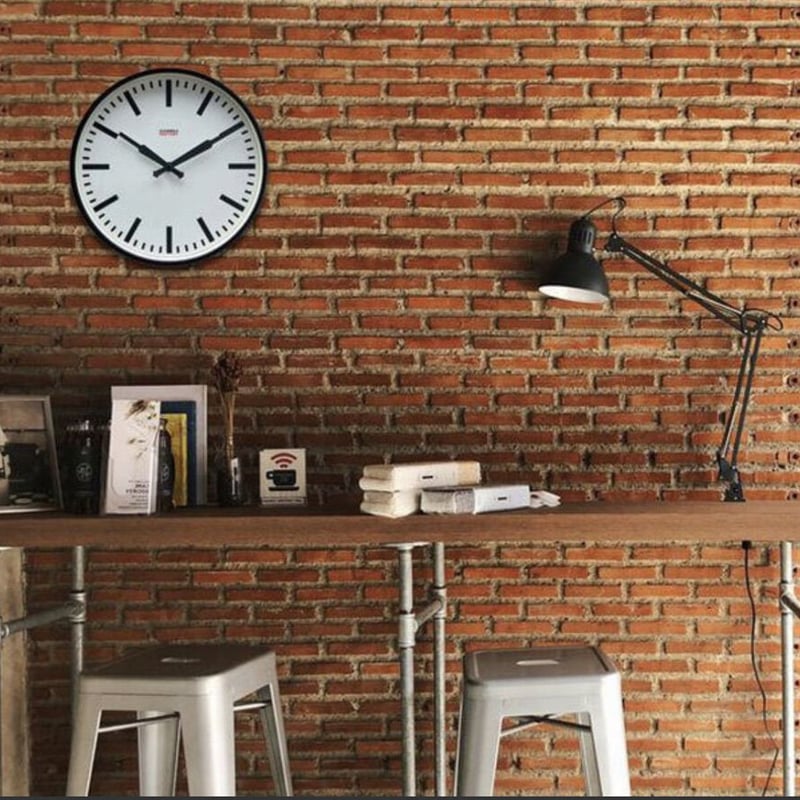 Station Clock Brown (CLOUDNOLA)送料無料 Factory White Station Clock