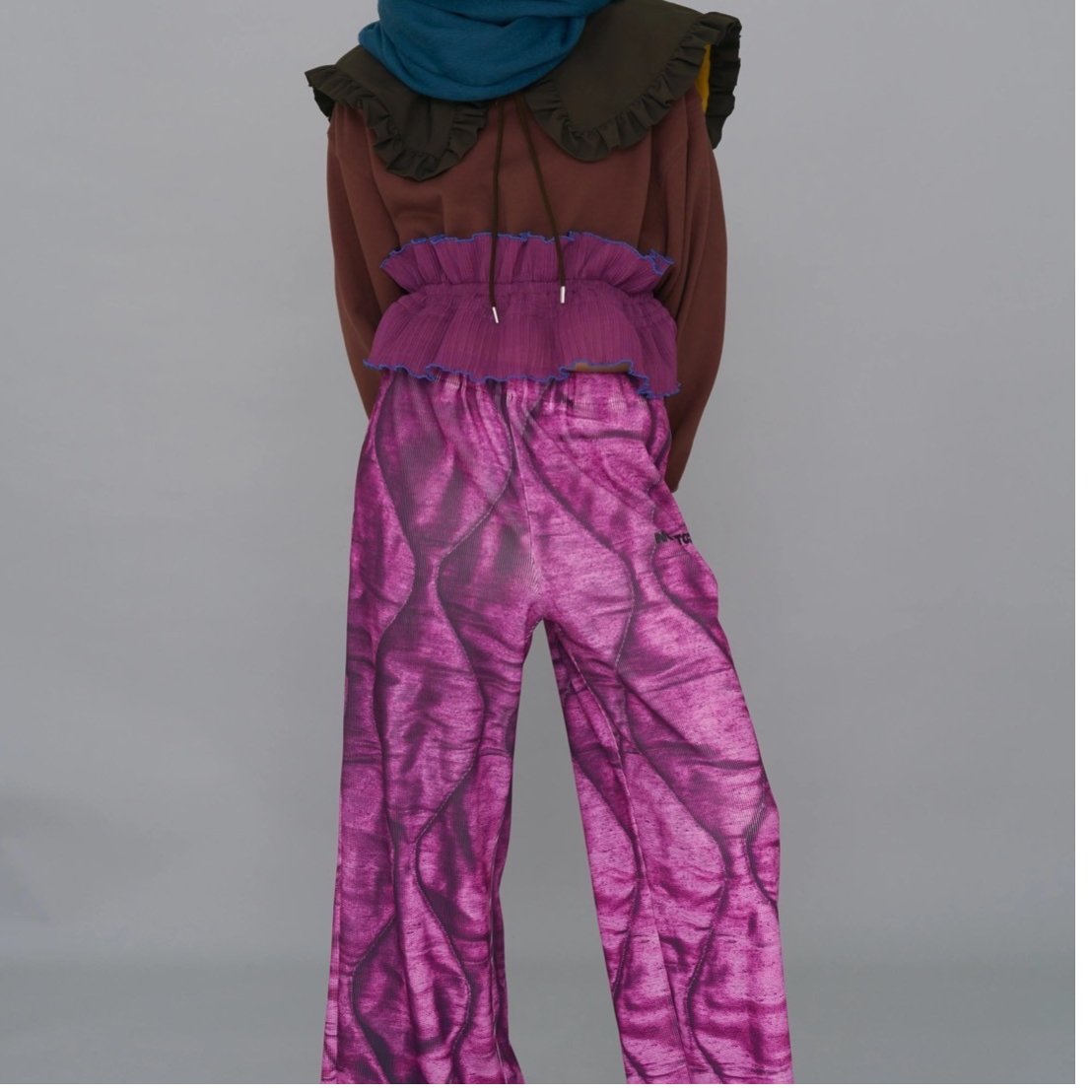 NONTOKYO 】PRINT RIB WIDE PANTS (QUILTING) | A