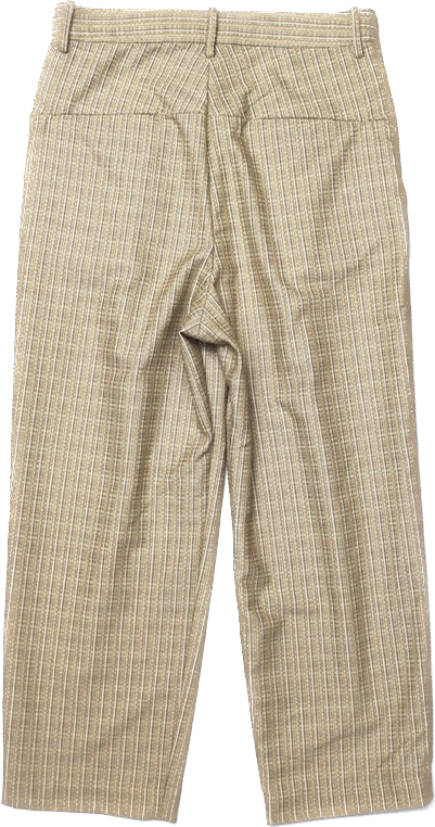 THE NERDYS 】 Chambray Dobby Cropped Slacks | A...