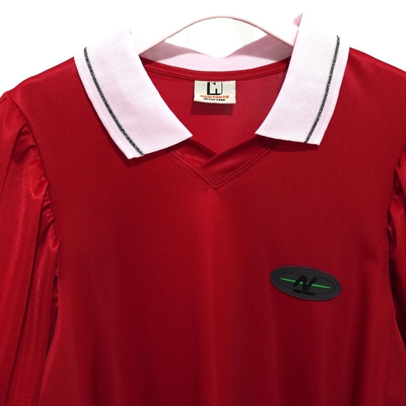 NONTOKYO 】FLARE SLEEVE SOCCER SHIRT RED | AV
