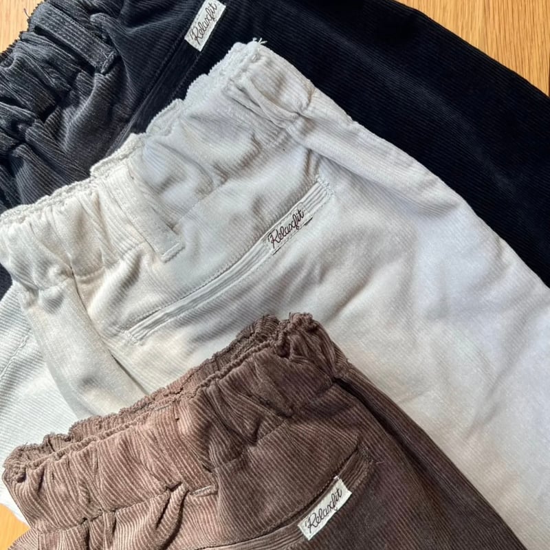 RELAXFIT 】 №147 CORDUROY EASY SLACKS ブラッ