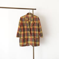 Mustard yellow plaid jacket