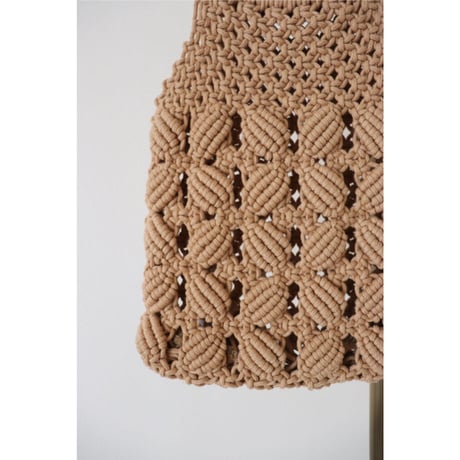 Camel mesh bag
