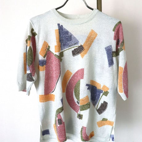 Champagne lame summer knit