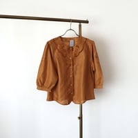 Mustard Yellow Cutwork Blouse